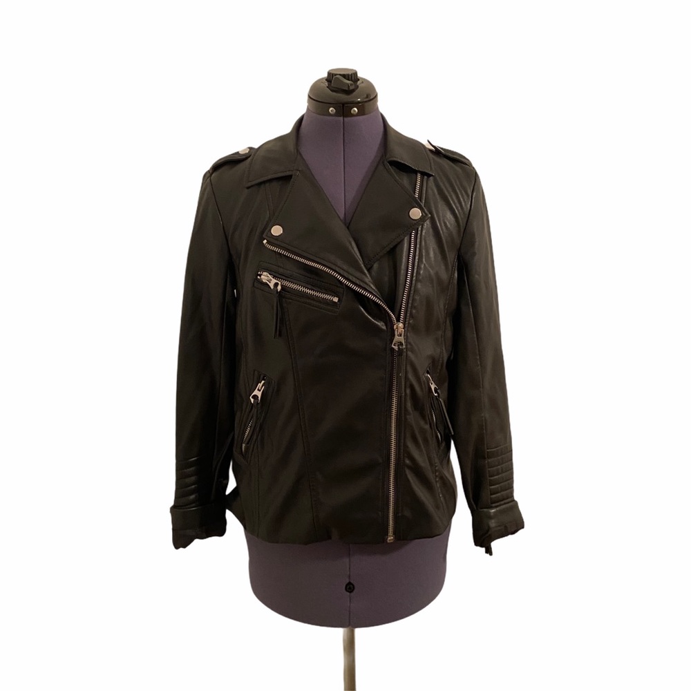 H&M faux leather moto jacket